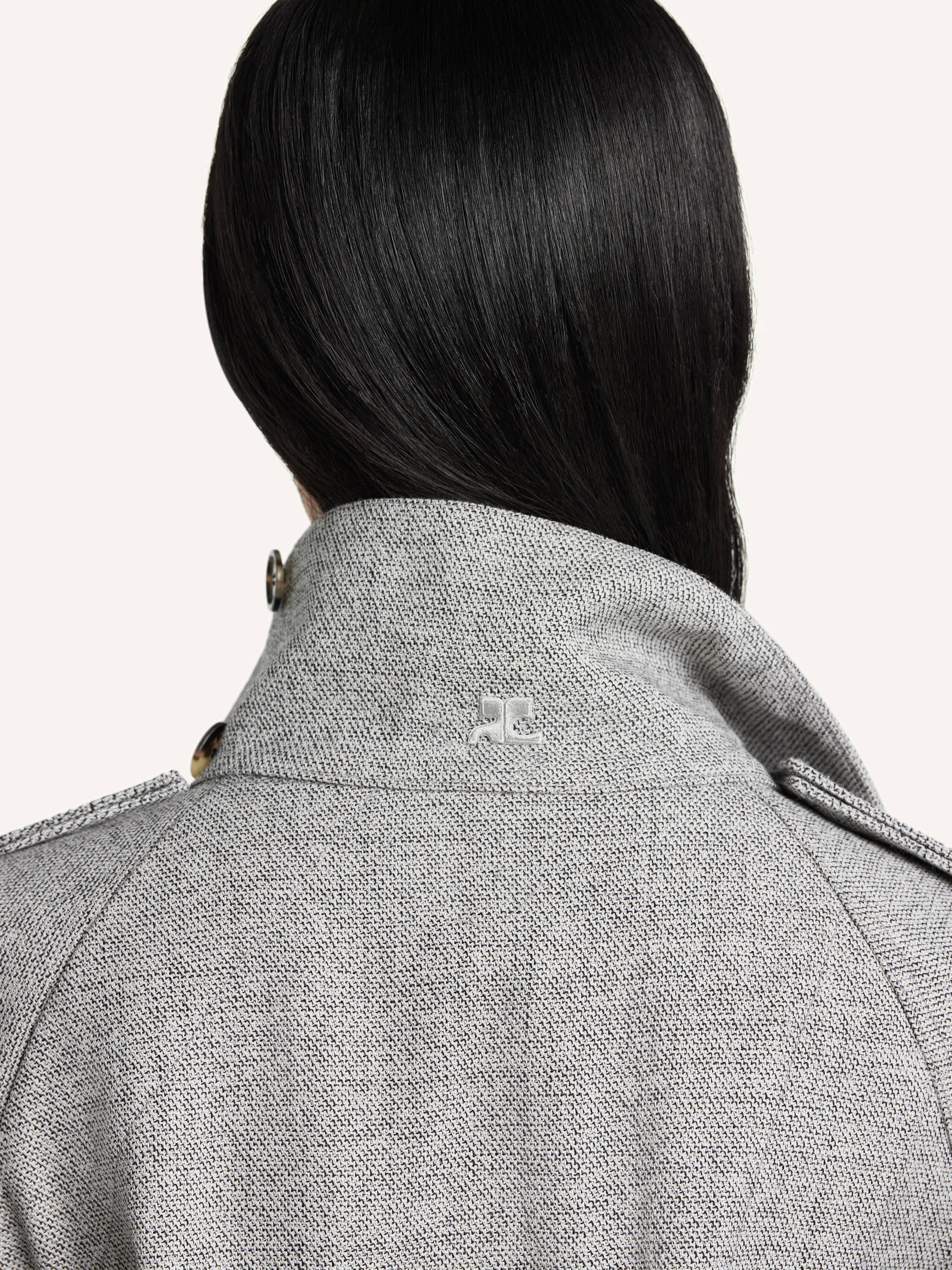 OBLIQUE CAVIAR TRENCH COAT - 5