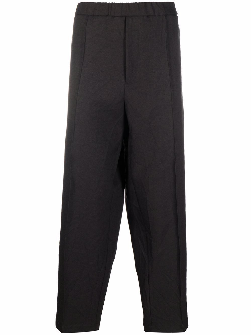 high-waisted straight leg trousers - 1