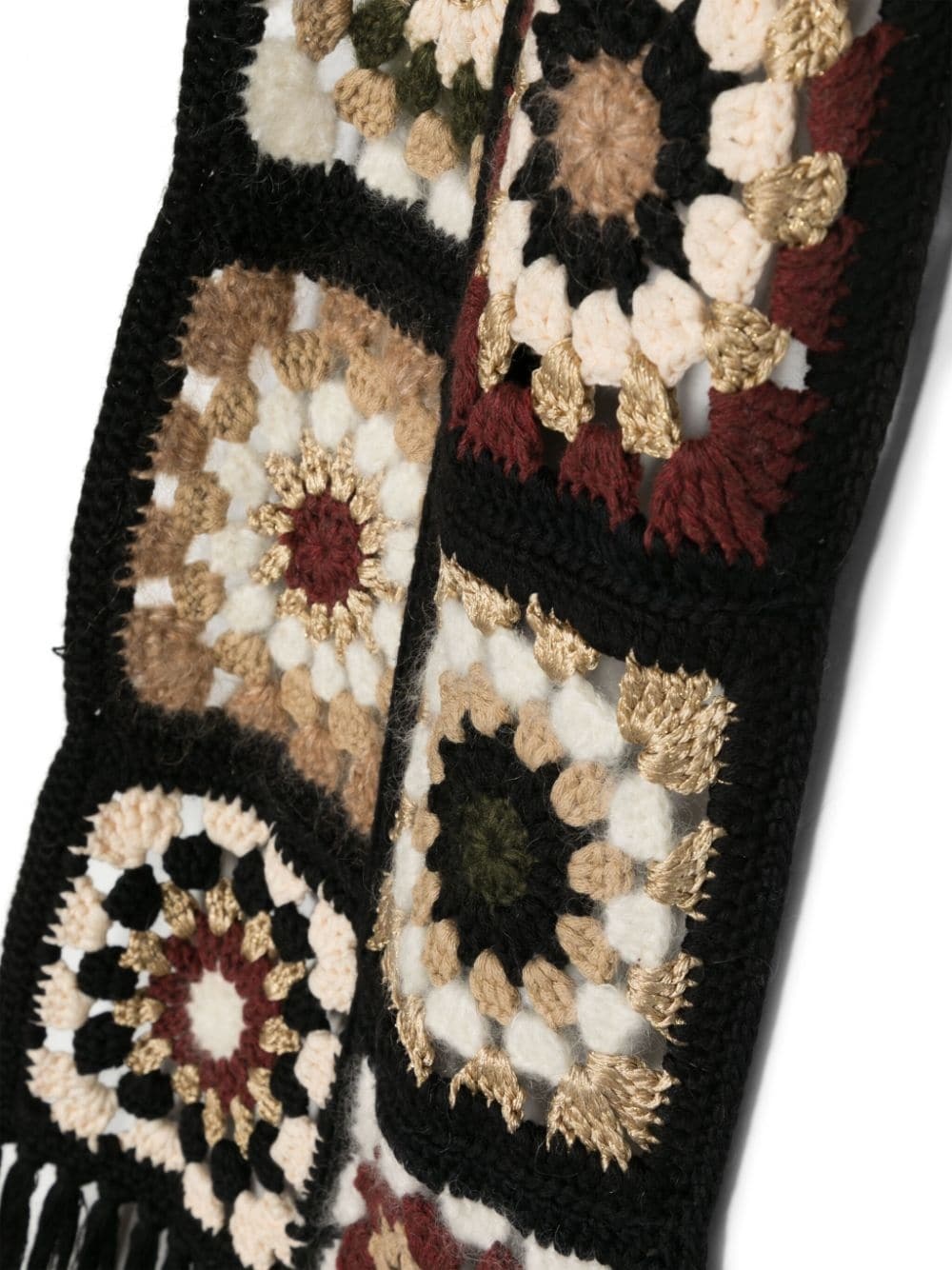 fringed crochet scarf - 2