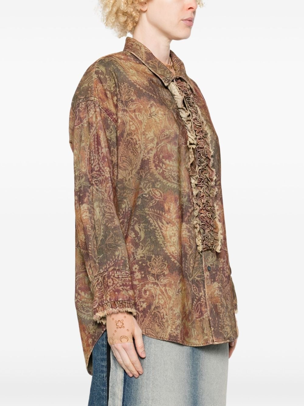 Drop Neck Tuxedo shirt - 3