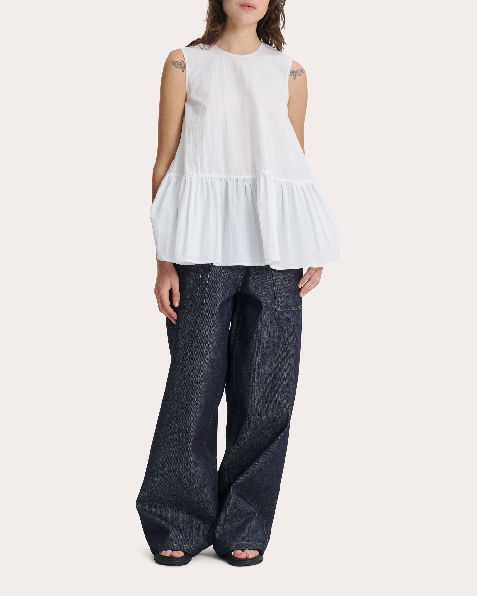 Asta Recycled Taffeta Peplum Top - 2