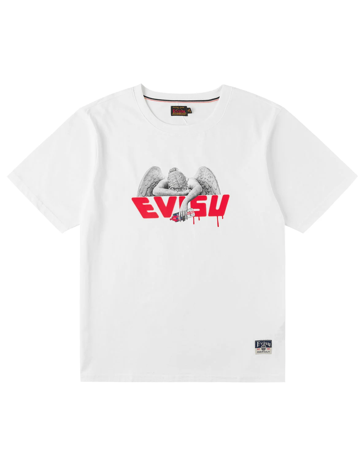 Angel and Aerosol Spray Paint Print T-shirt - 1