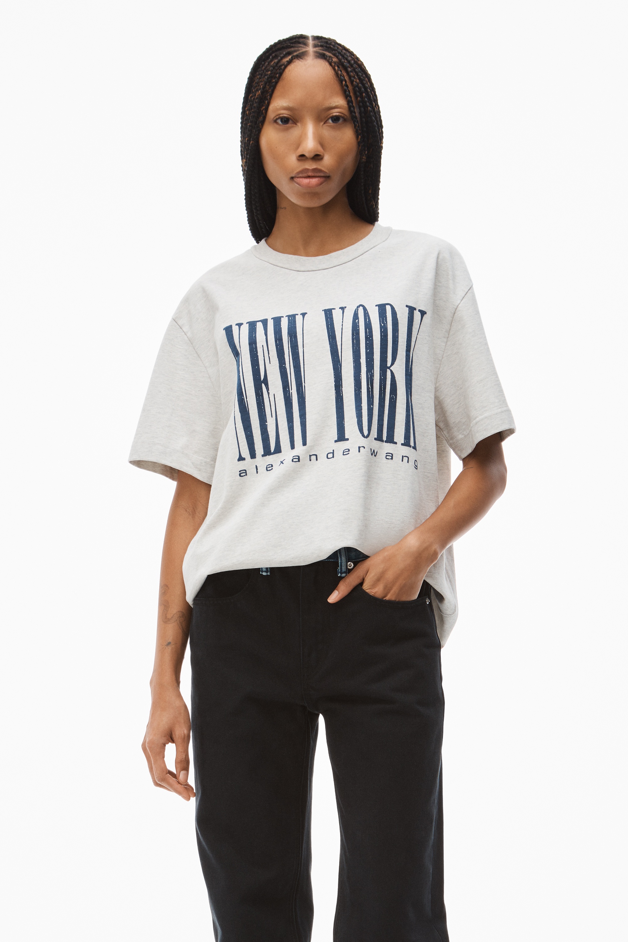 NY PUFF GRAPHIC TEE IN COMPACT JERSEY - 2