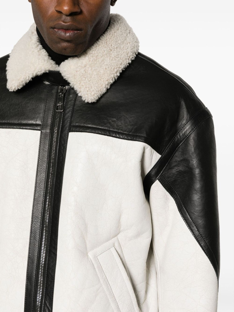 two-tone leather aviator jacket 5