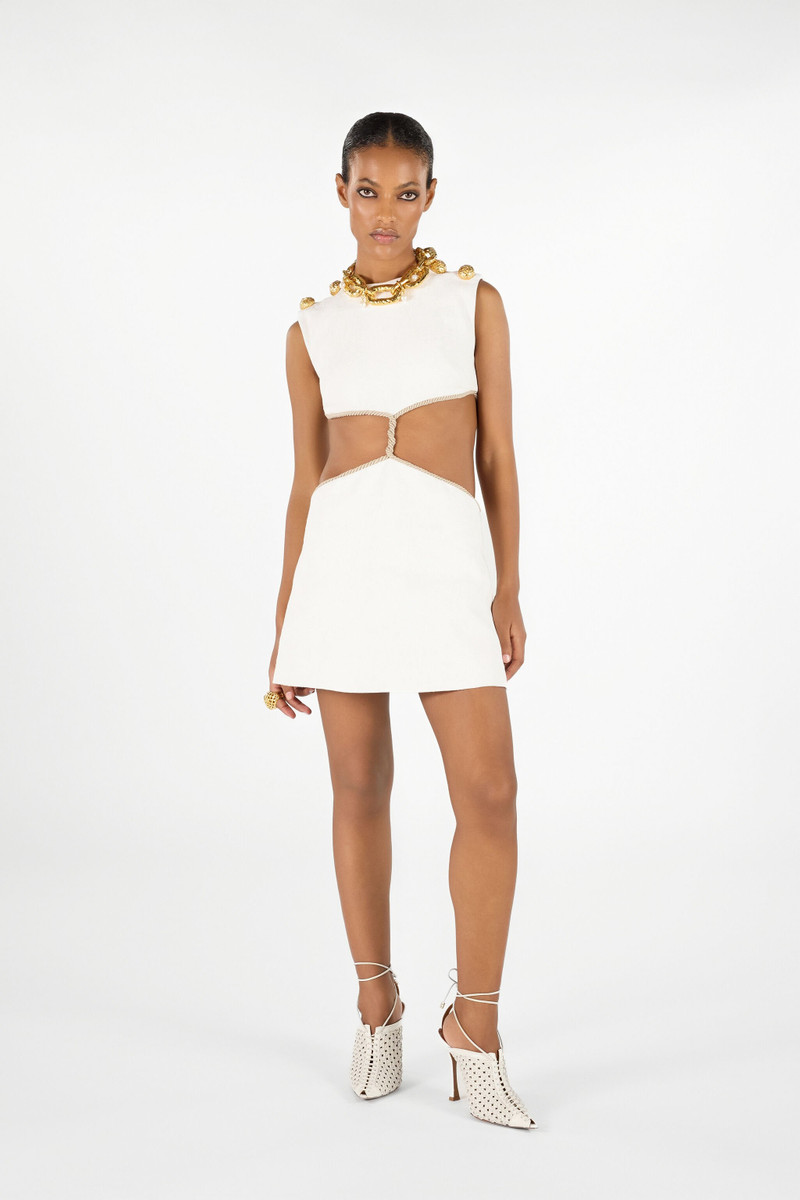 Roberto Cavalli Wall Print Cut-Out Mini Dress outlook
