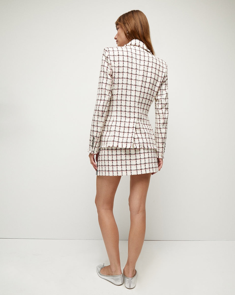 TAJA GRAPHIC TWEED DICKEY JACKET - 5