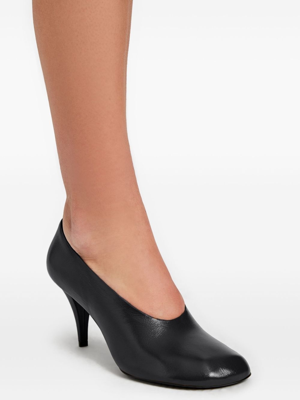 leather heeled pumps - 5