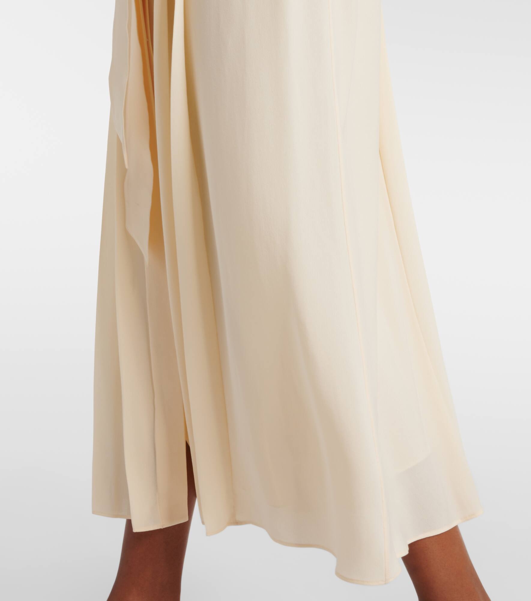 Lorely pleated georgette midi dress - 6