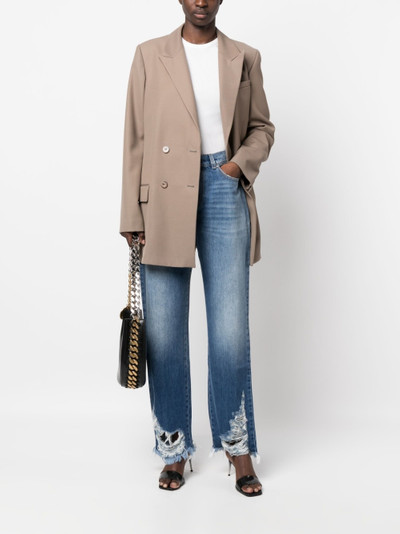 Stella McCartney logo-patch straight-leg jeans outlook