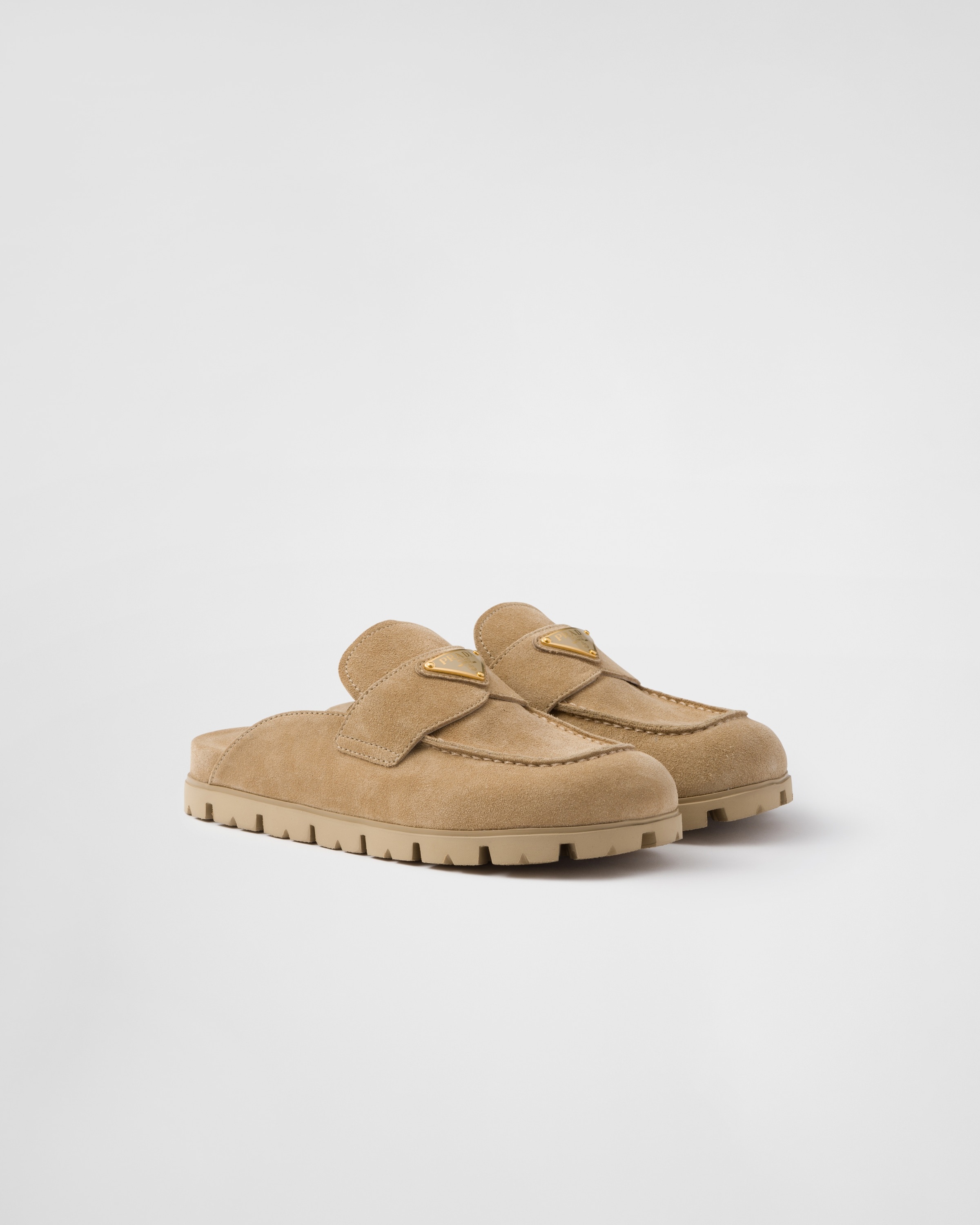 ローファー・オックスフォード PRADA | Suede sabots 1S430N_054_F0379_F_020 PRADA | Suede sabots 1S430N_054_F0379_F_020 (PRADA