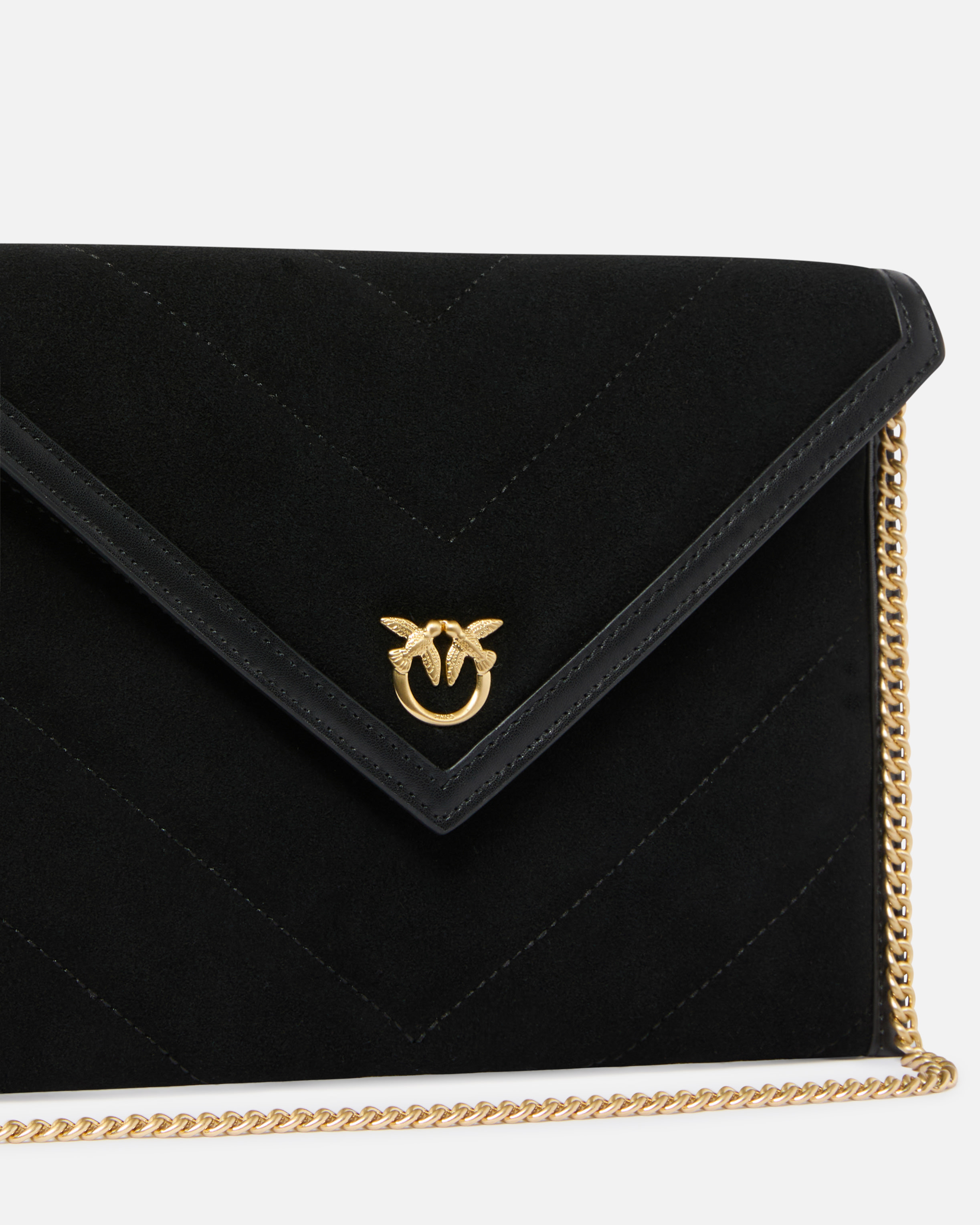 SUEDE POUCH WITH LOVE BIRDS LOGO - 3