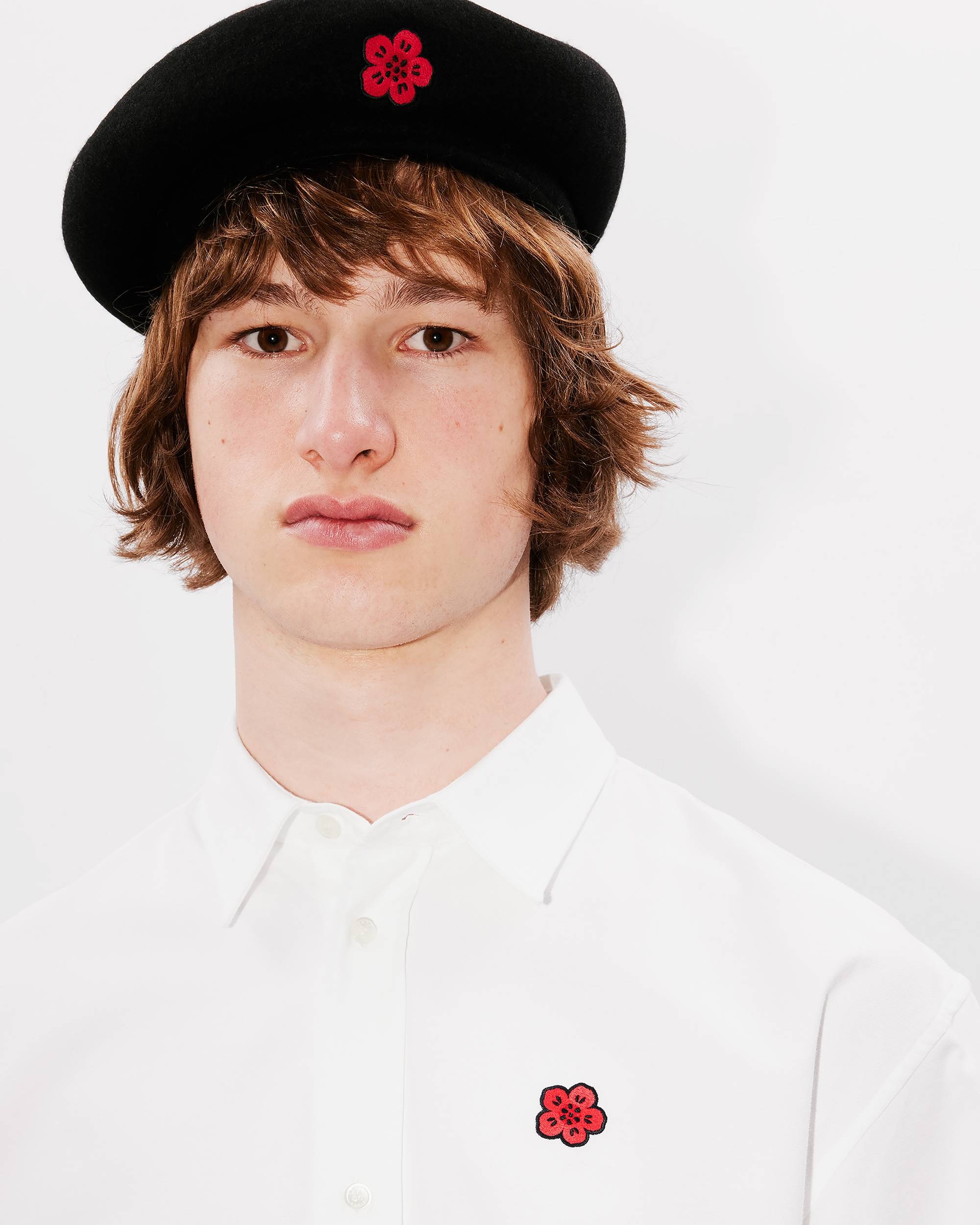 'Boke Flower' embroidered casual shirt - 6