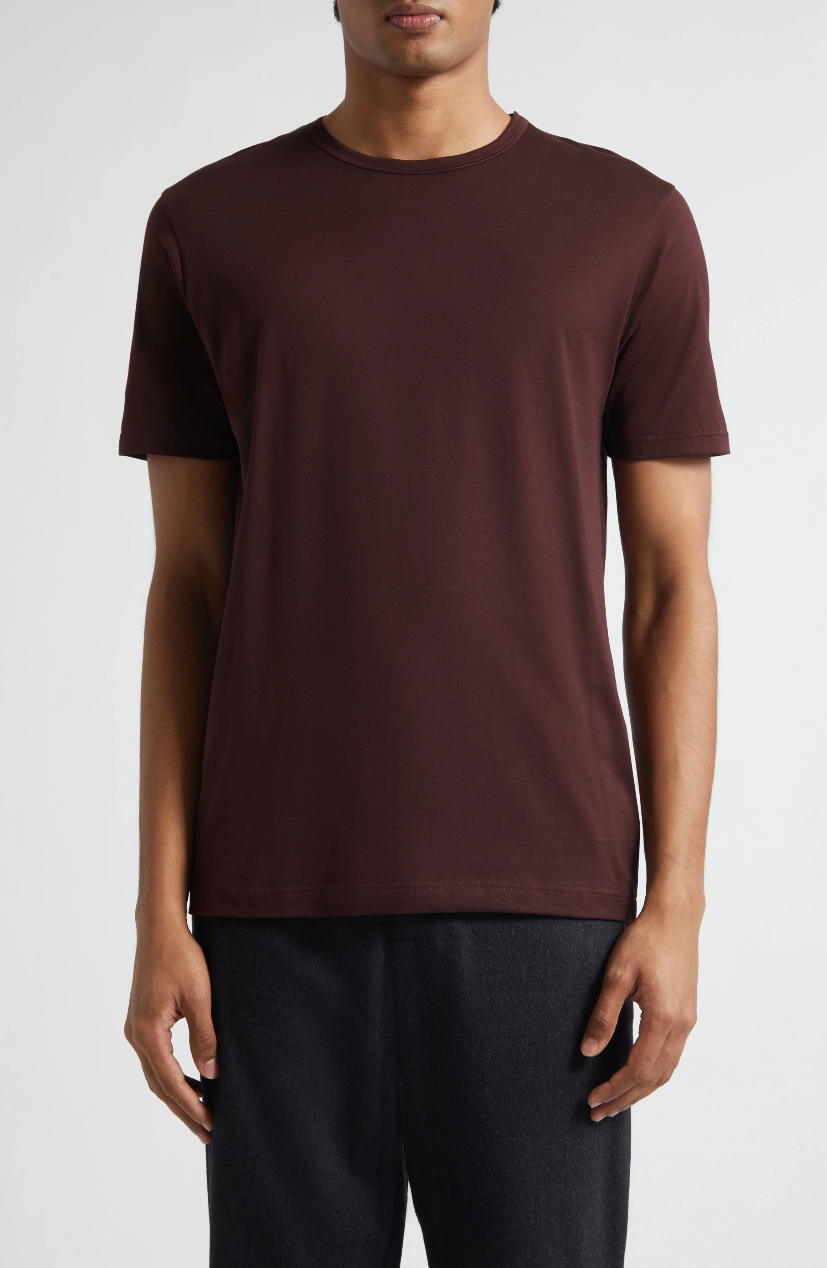 Sunspel Cotton Crewneck T-Shirt in Bakelite at Nordstrom - 1