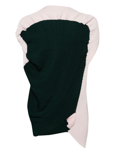 ISSEY MIYAKE Pink And Green Aerate Ribbed-Knit Top outlook