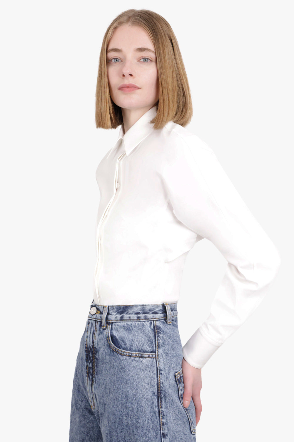 LAYER L/S SHIRT BODYSUIT | WHITE - 2