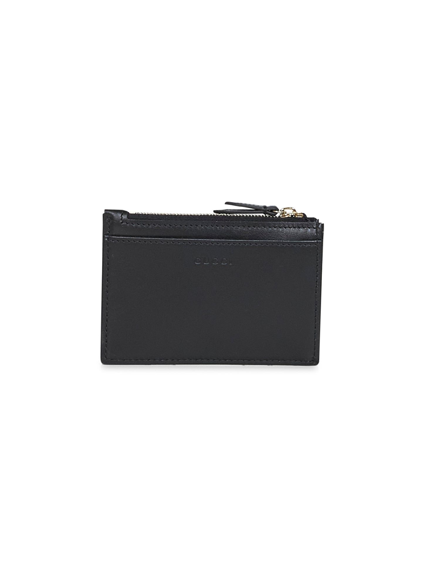 Gucci Women Black Gg Marmont Zip Key Pouch - 3