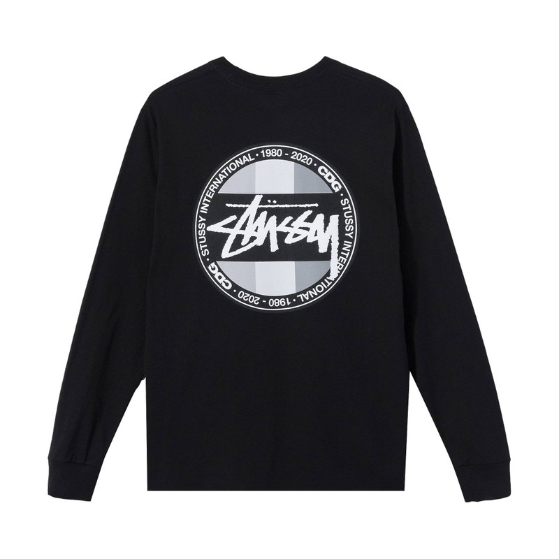 Stüssy Stussy x Comme des Garçons Dot Long-Sleeve T-Shirt 'Black' outlook