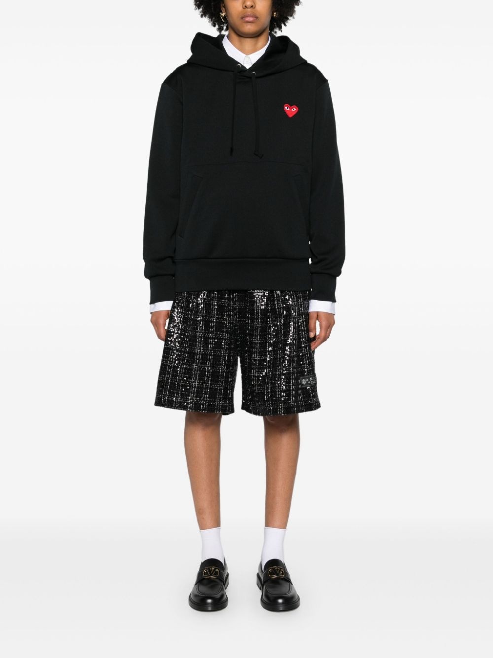 heart-print pullover hoodie - 2