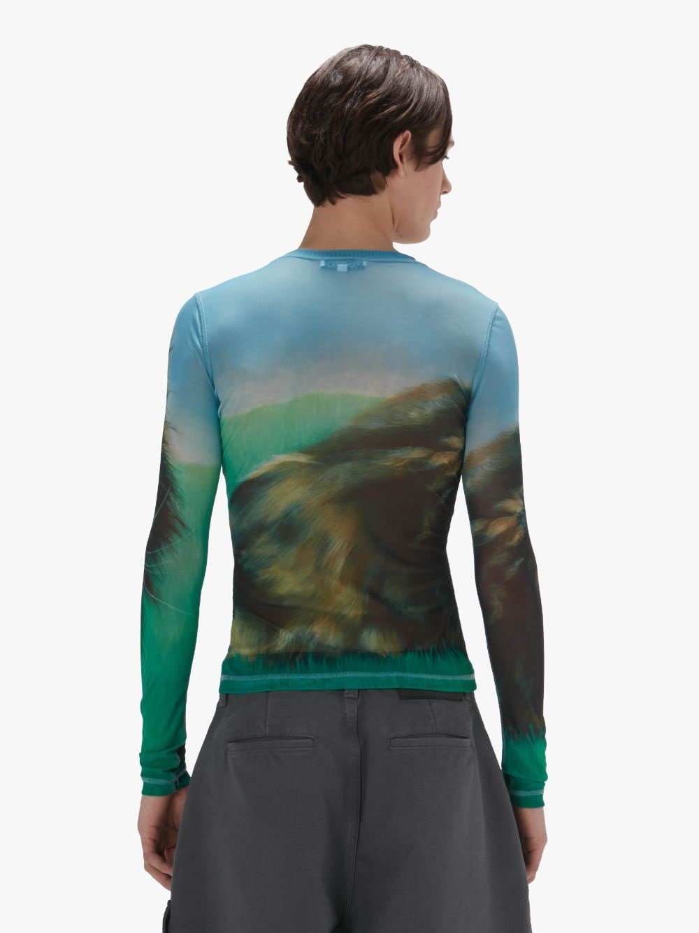 SHEER LONG SLEEVE TURTLENECK TOP - 3