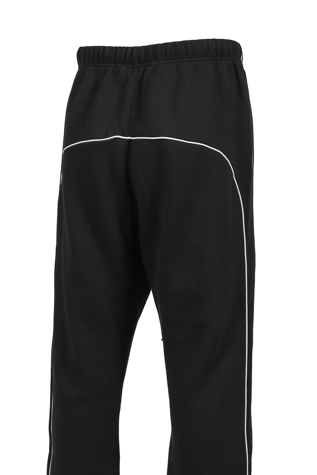 RELAXED FLEECE SWEATPANT WITH PIPING / JET BLK/CLOUD WHT - 5