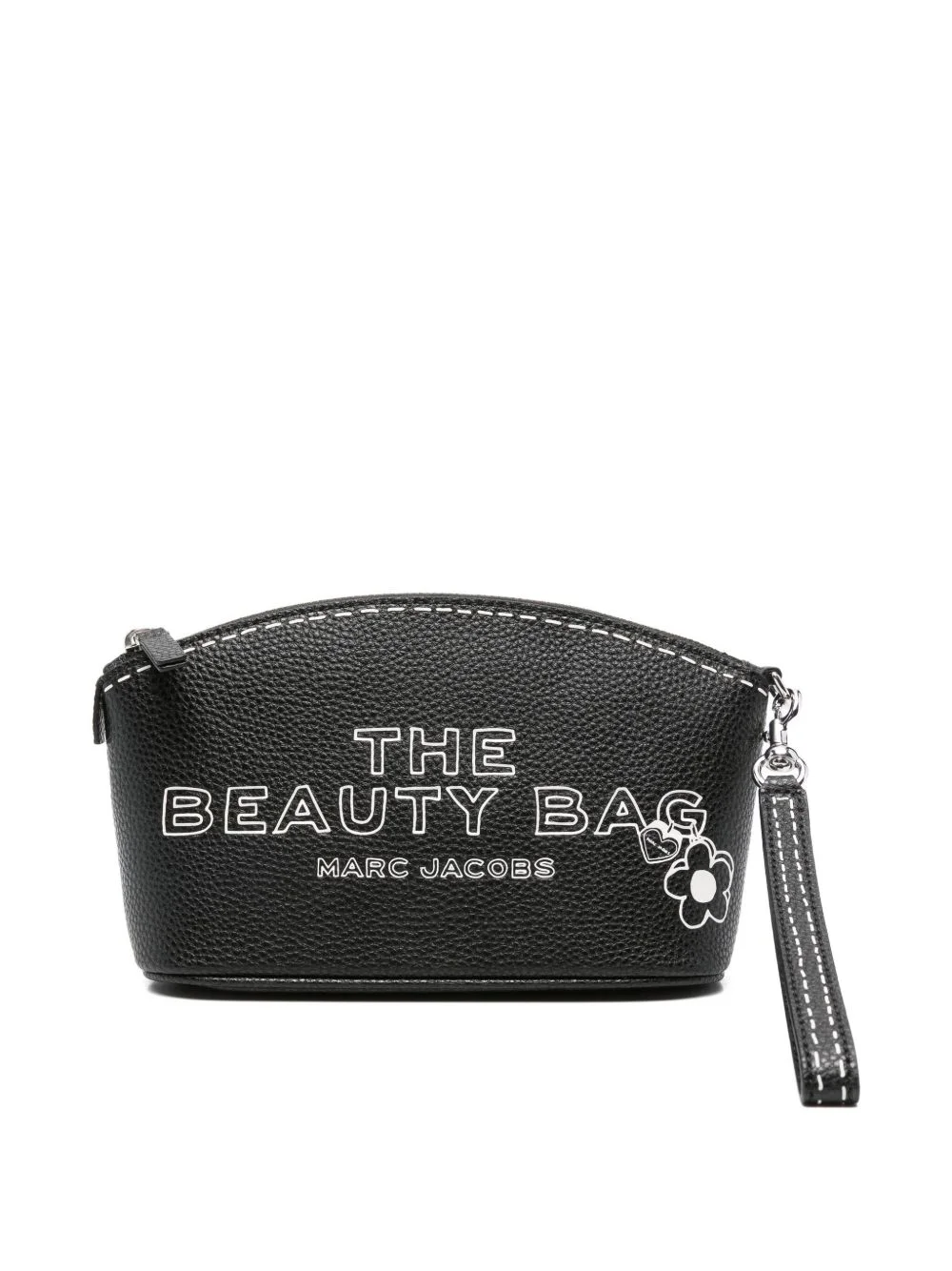 lettering-print make-up bag - 1