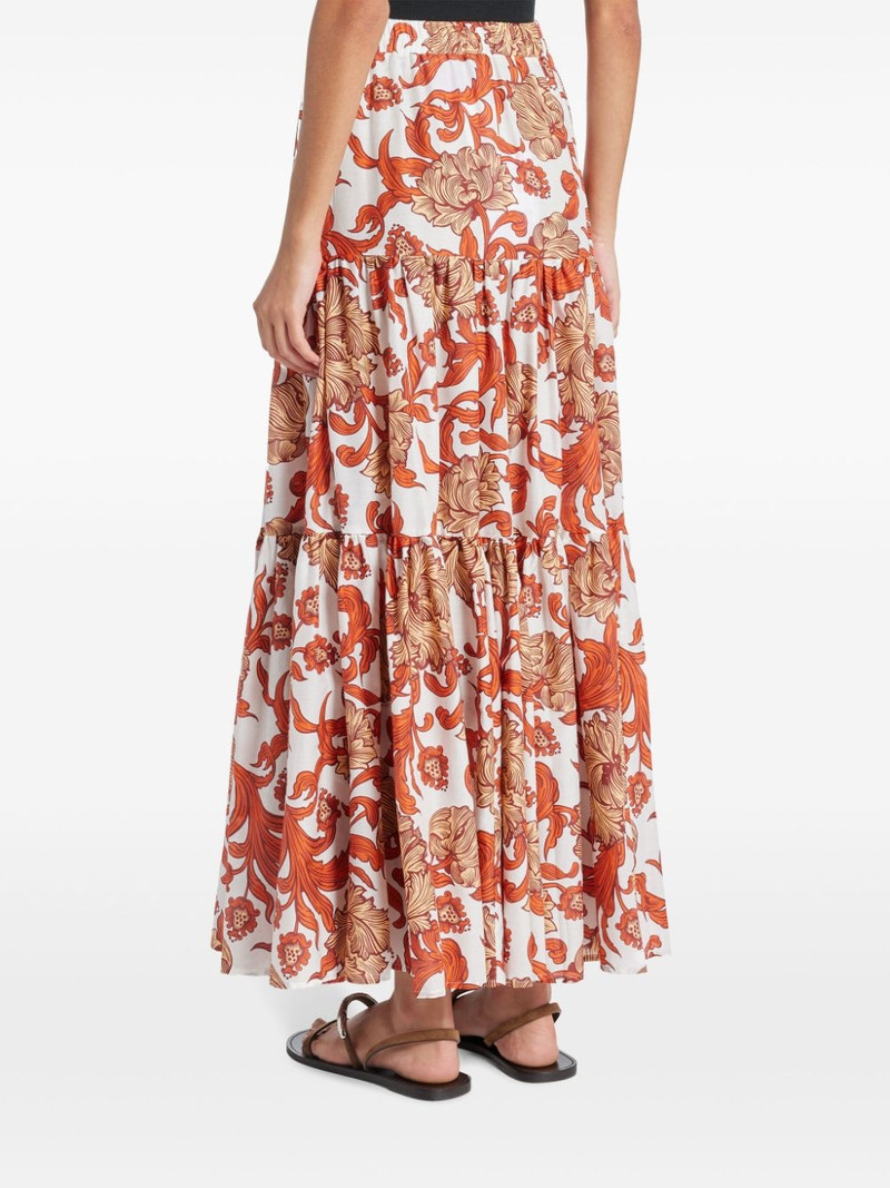 floral-print tiered skirt 4