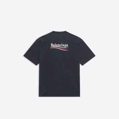 BALENCIAGA Men's Political Campaign T-shirt Large Fit in Black outlook