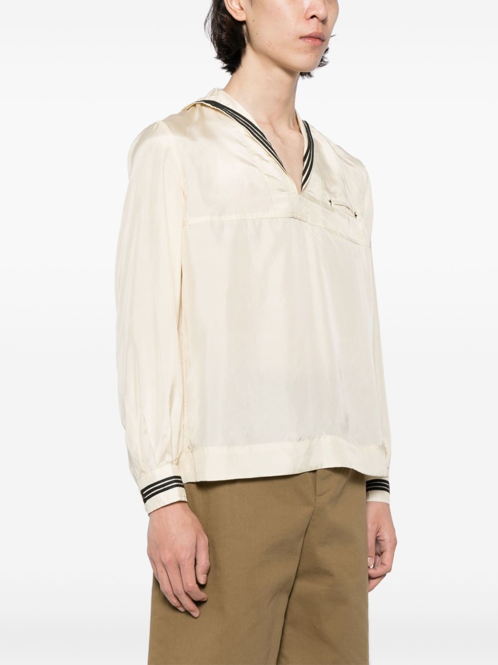 Cricket sailor-collar silk top - 3