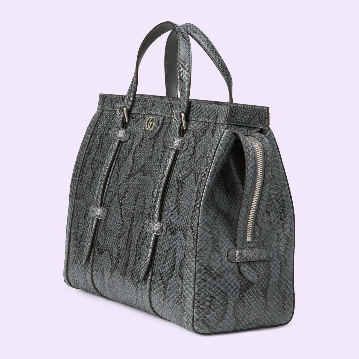 Python medium tote bag with Double G - 2