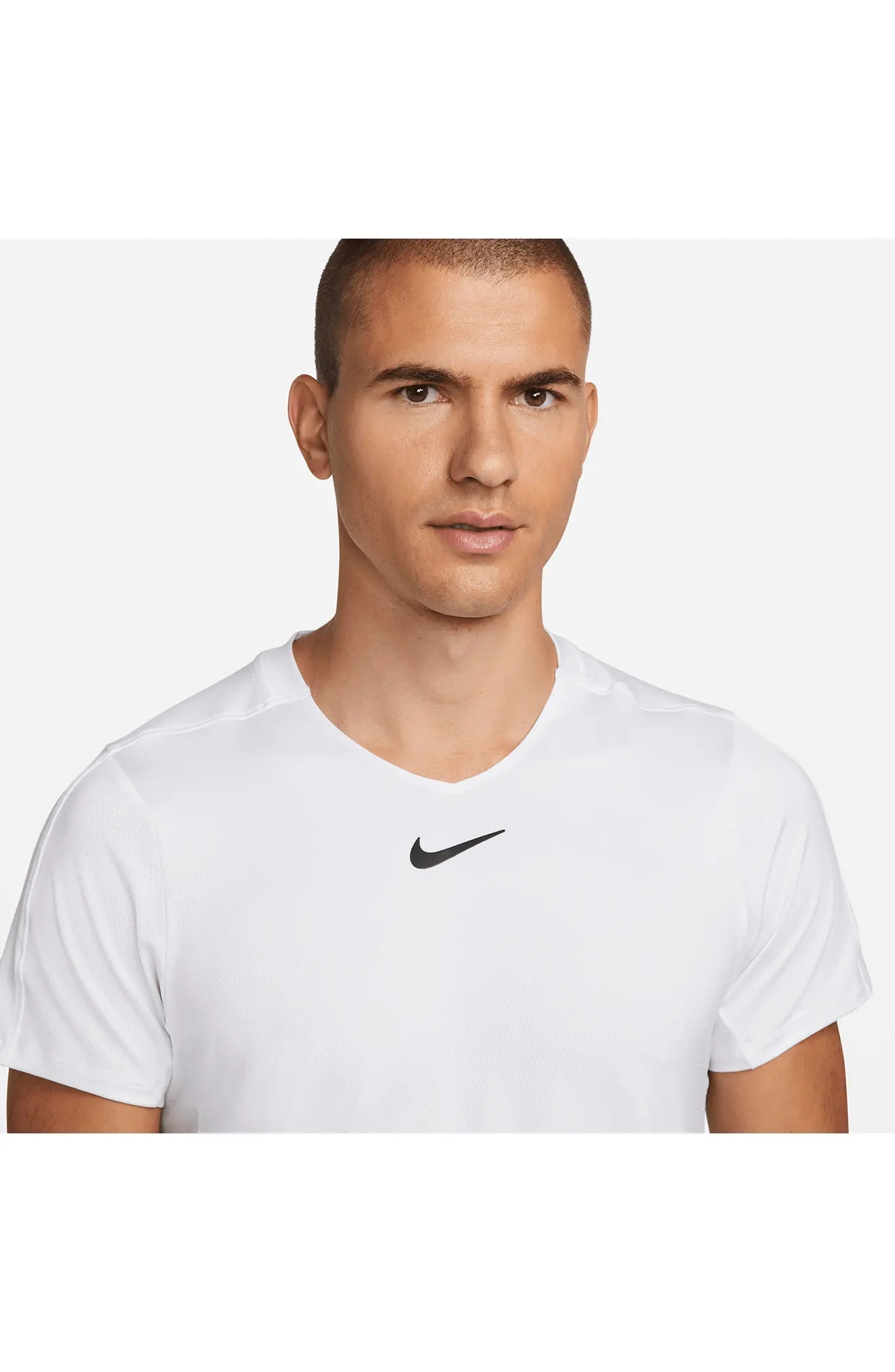 Court Dri-FIT Advantage Tennis Shirt in White/Black - 5