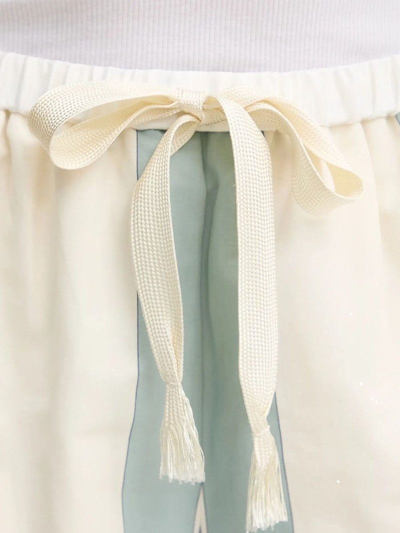 stripe scalloped short shorts 4