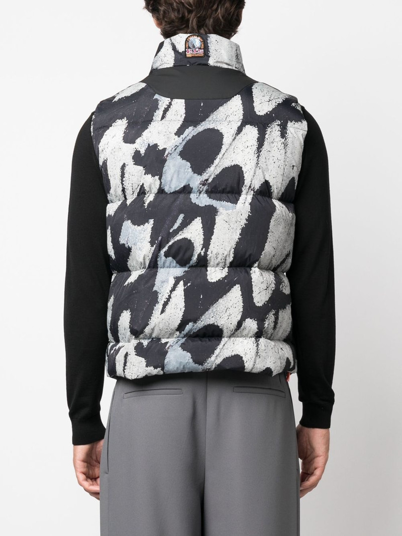 graphic-print padded gilet 4