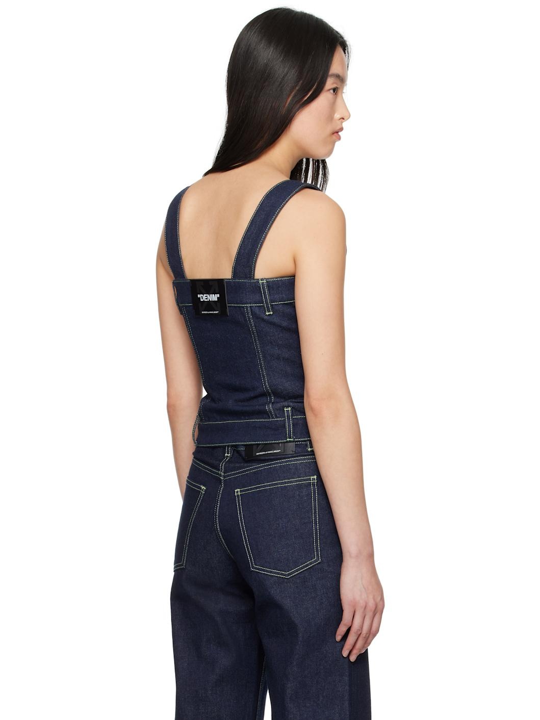 Blue Corset Denim Tank Top - 3