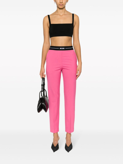 MSGM high-waist slim-fit trousers outlook