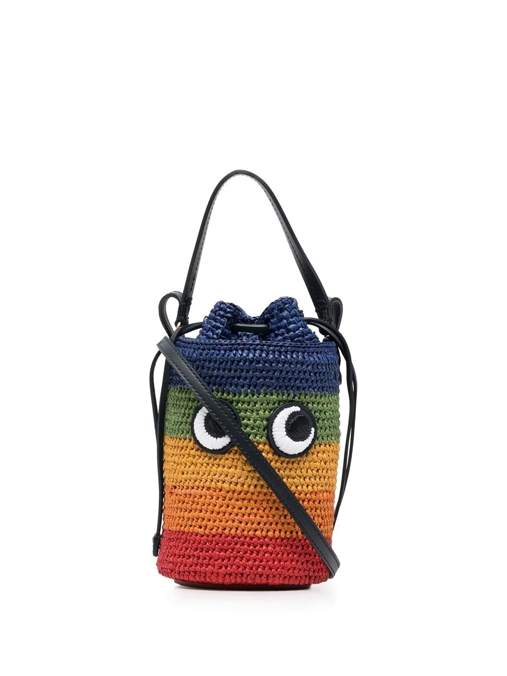 mini eyes-appliqué bucket bag - 1