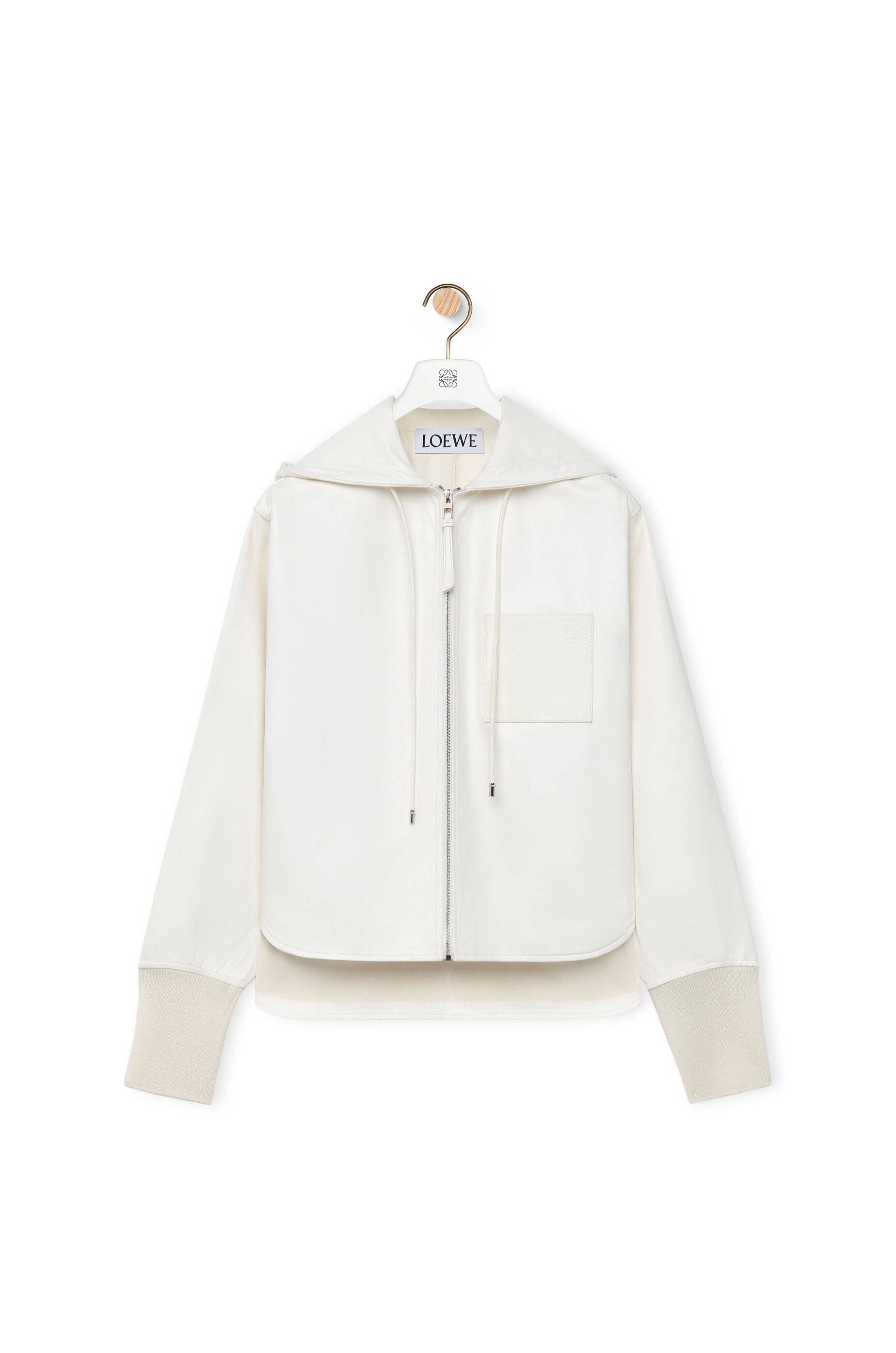 Hooded jacket in nappa lambskin - 1