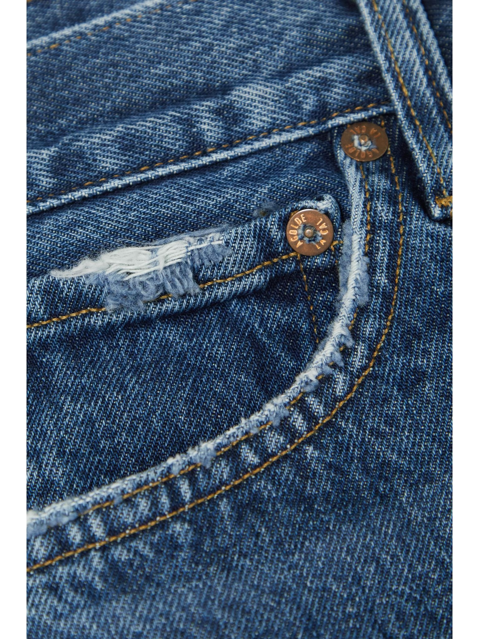 Parker Long Clean organic denim shorts Dark denim - 4