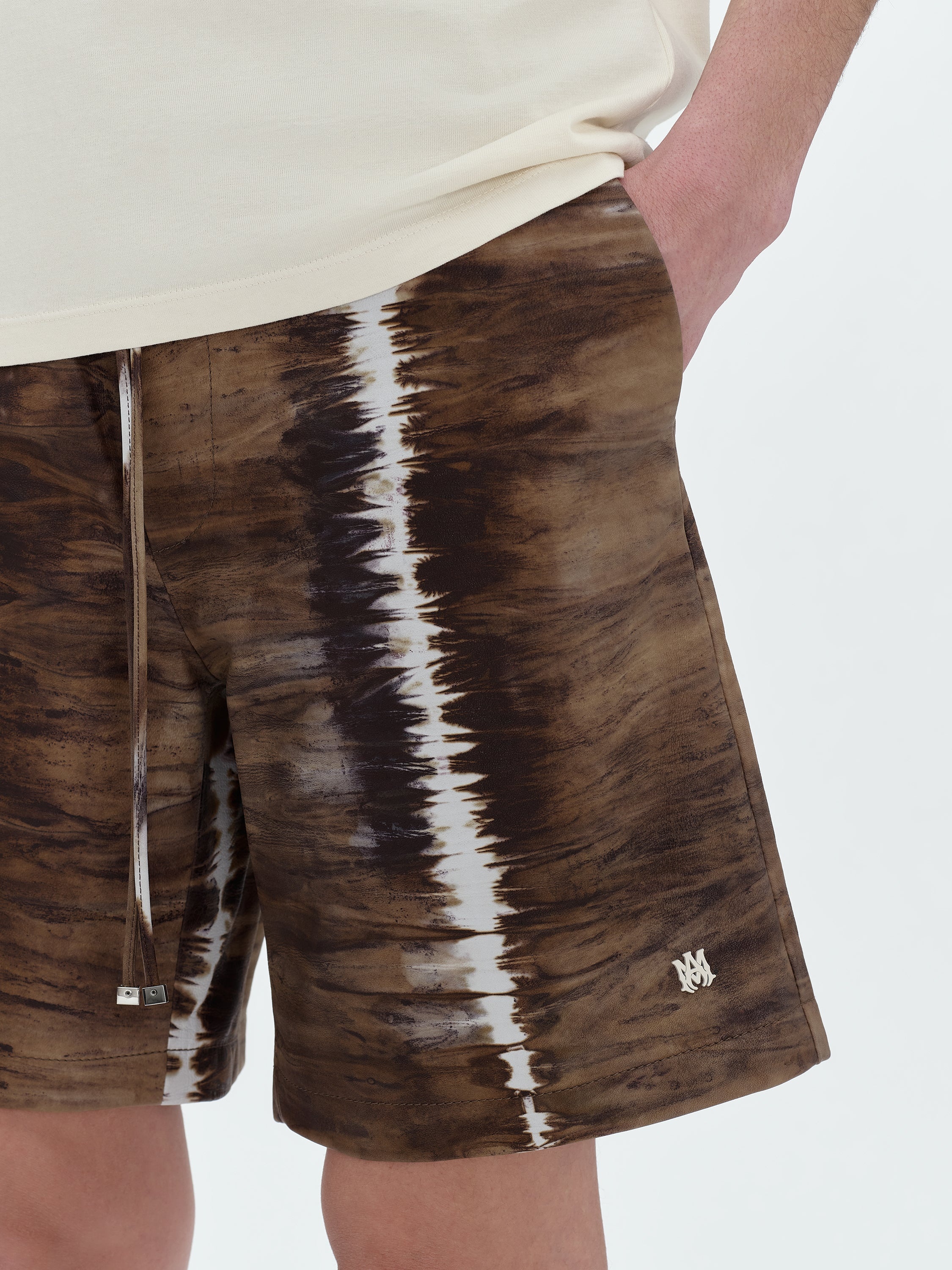 LEATHER TIE DYE SHORT - 7