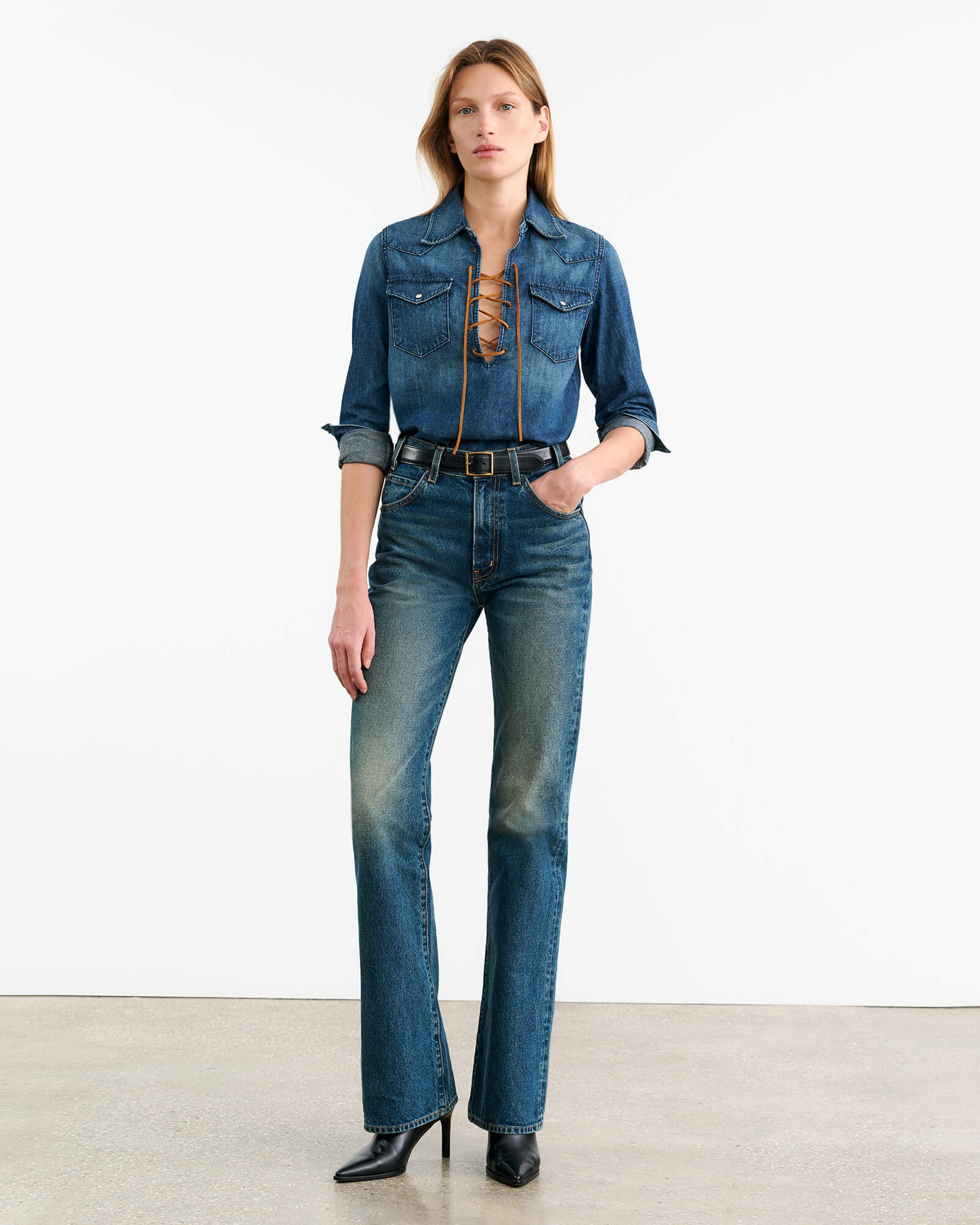 COLLINS DENIM SHIRT - 4
