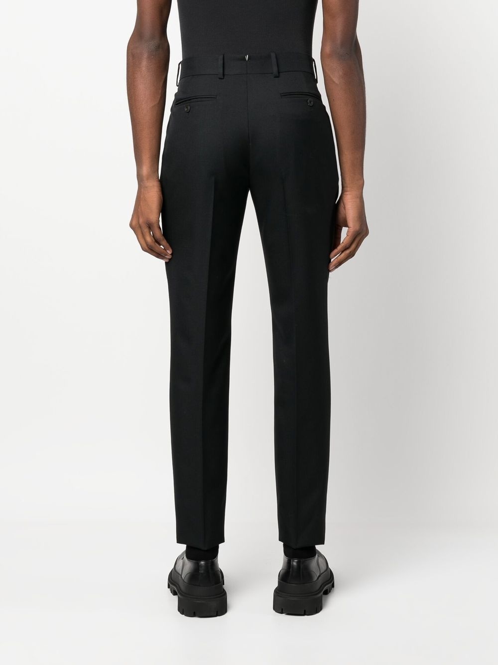 tailored eyelet-detail trousers - 4