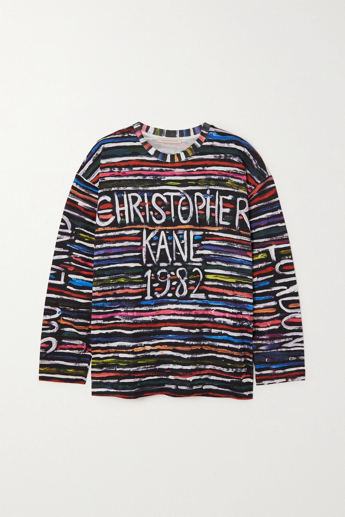 Oversized printed organic cotton-jersey T-shirt - 1