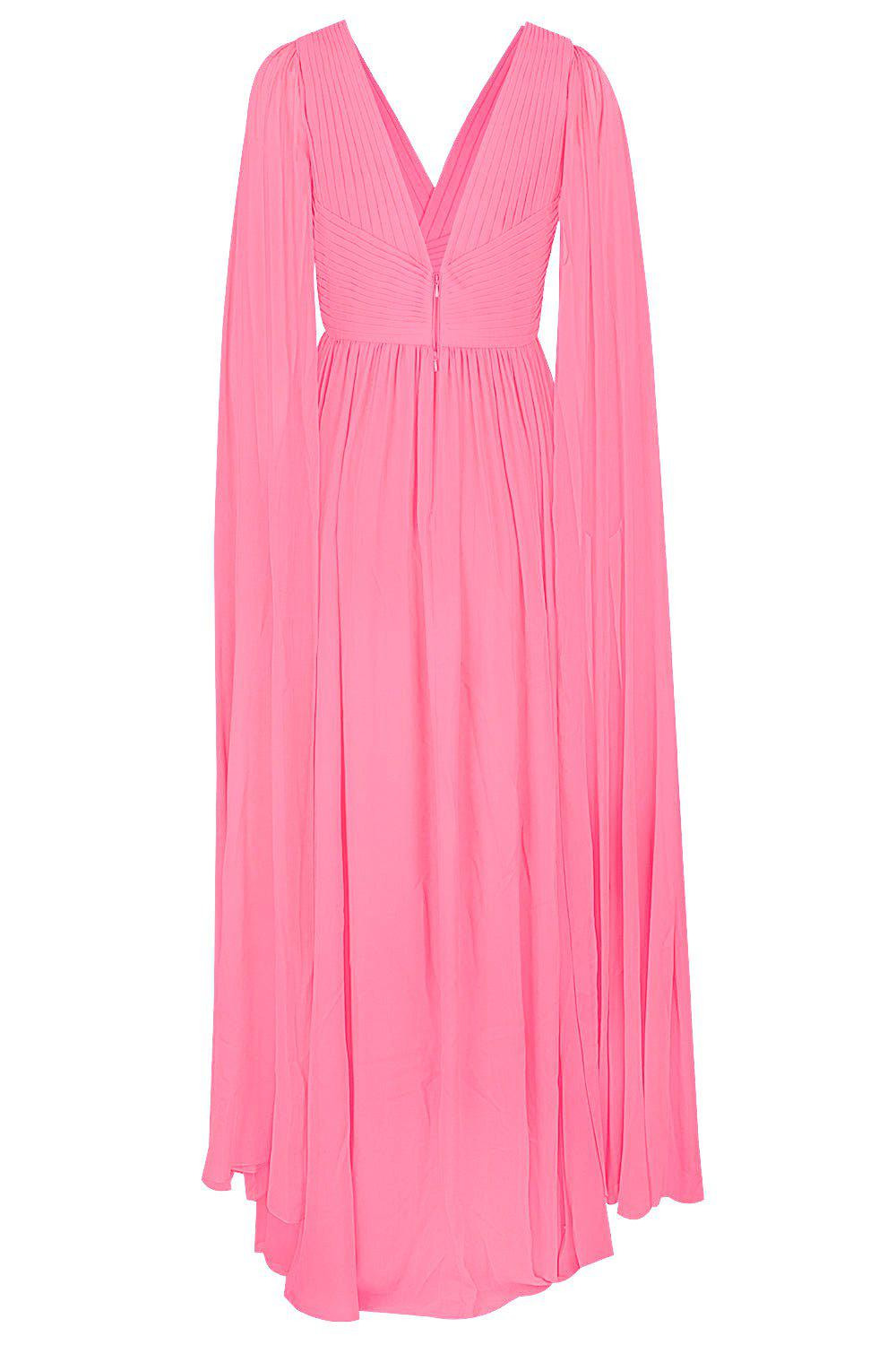 V Neck Cape Gown - 3