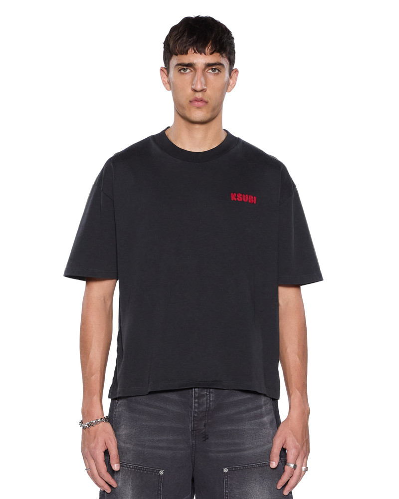 Ksubi MEKANIK HALEN SS TEE CHARCOAL/RED outlook