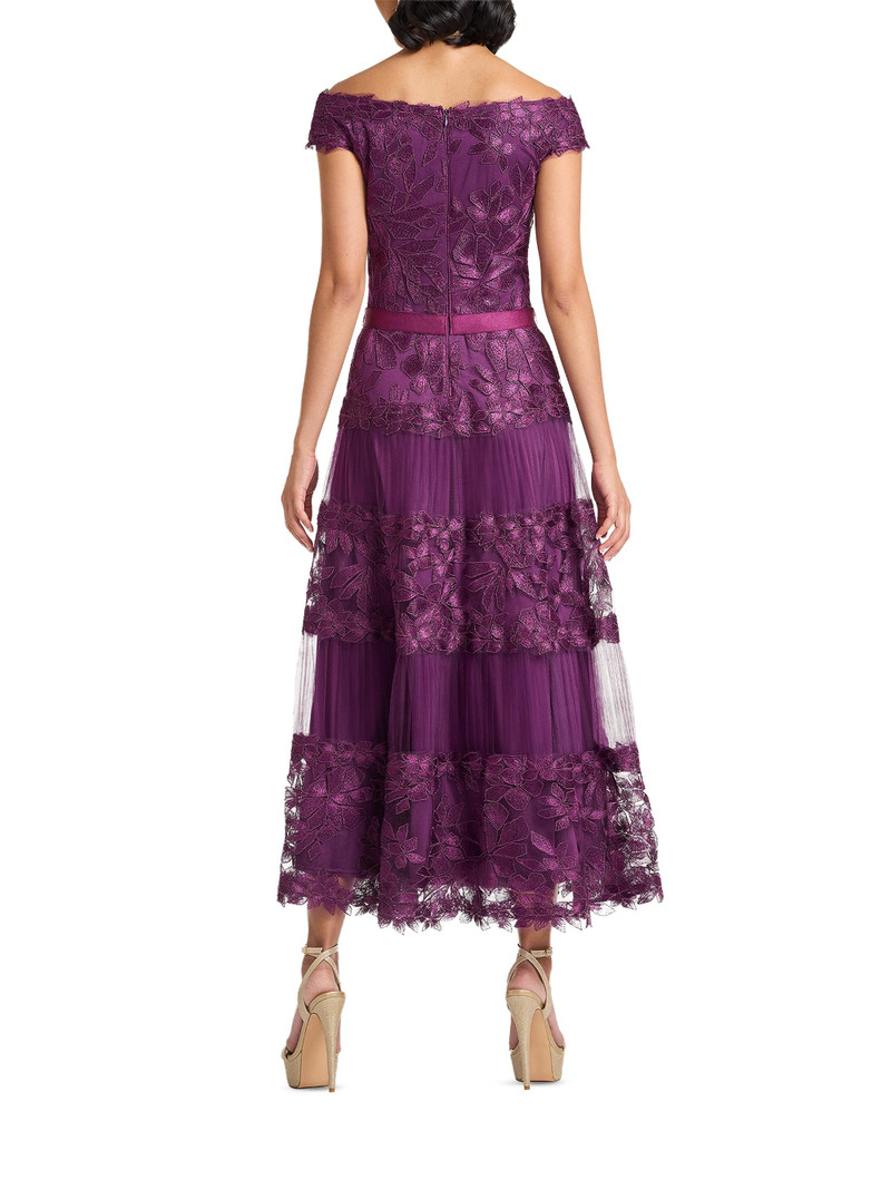 Women's Floral Embroidered Off-The-Shoulder A-Line Dress - Begonia 5