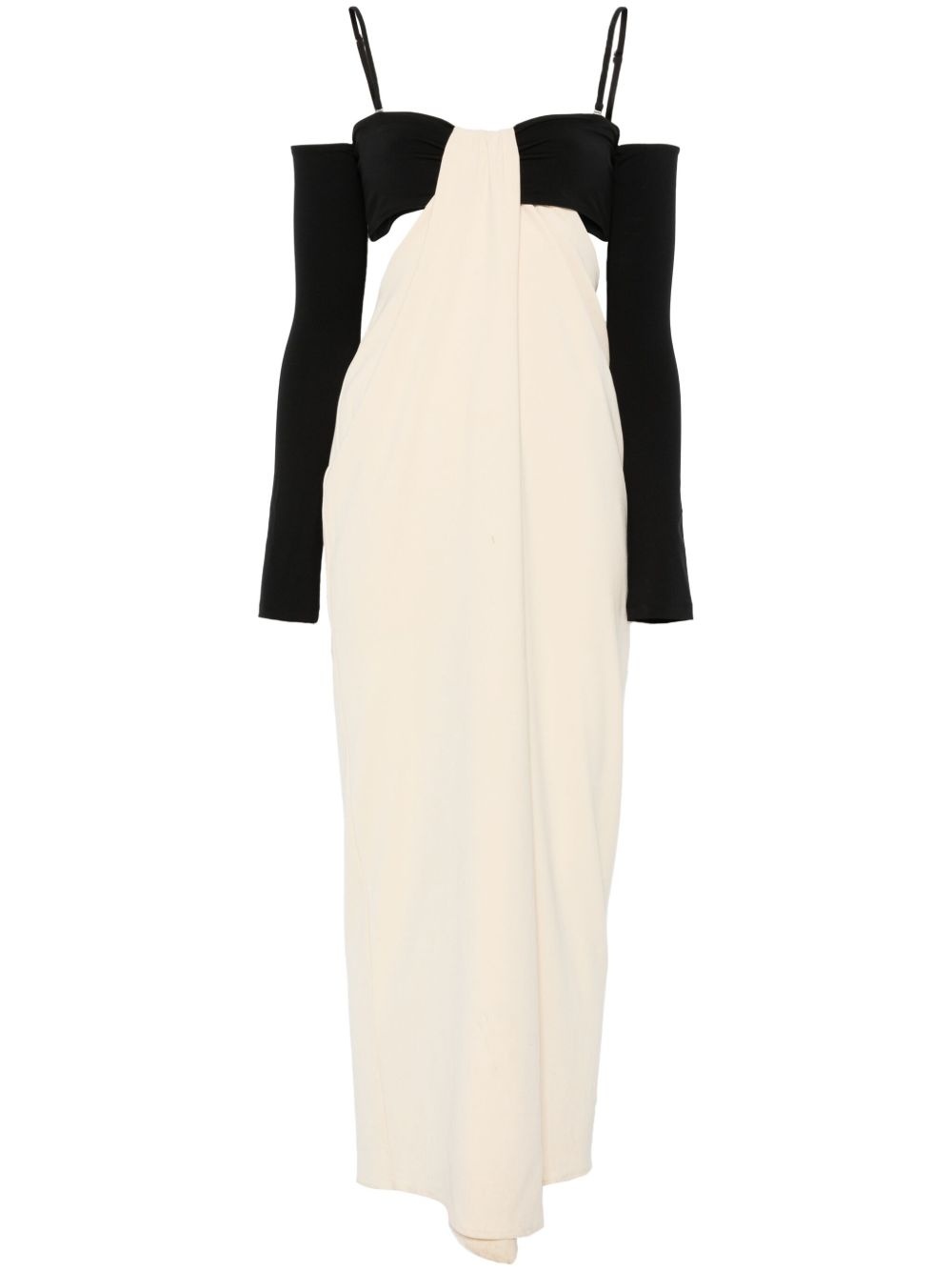 bandeau draped maxi dresss - 1