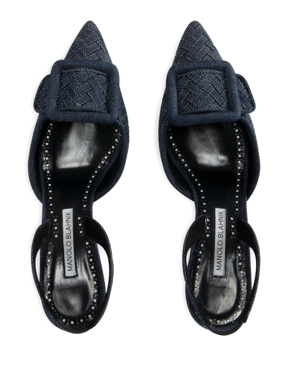 70mm slingback woven pumps - 3