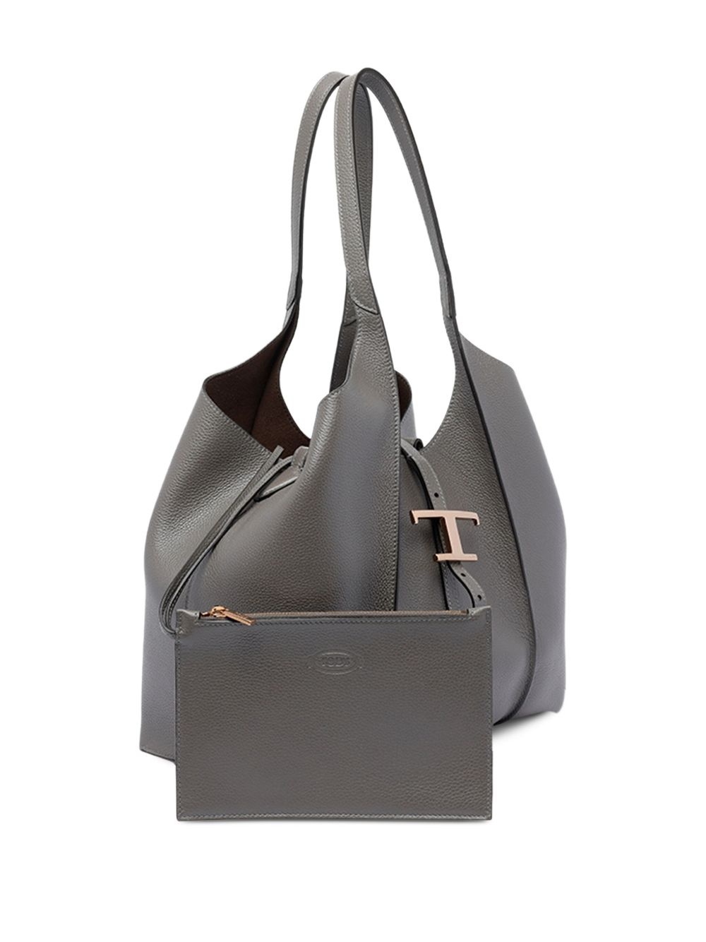 T-clasp leather tote bag - 4
