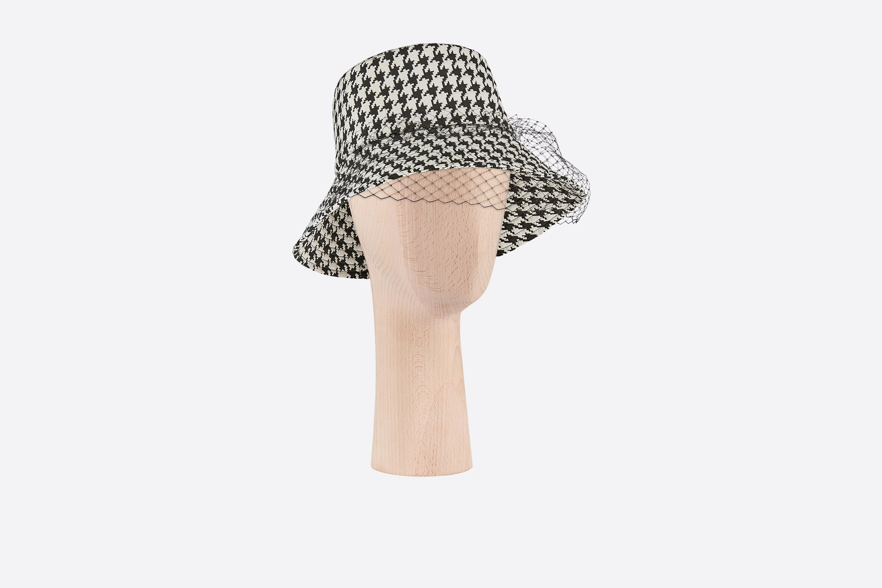 Dior 30 Montaigne Large Brim Bucket Hat with Veil - 1