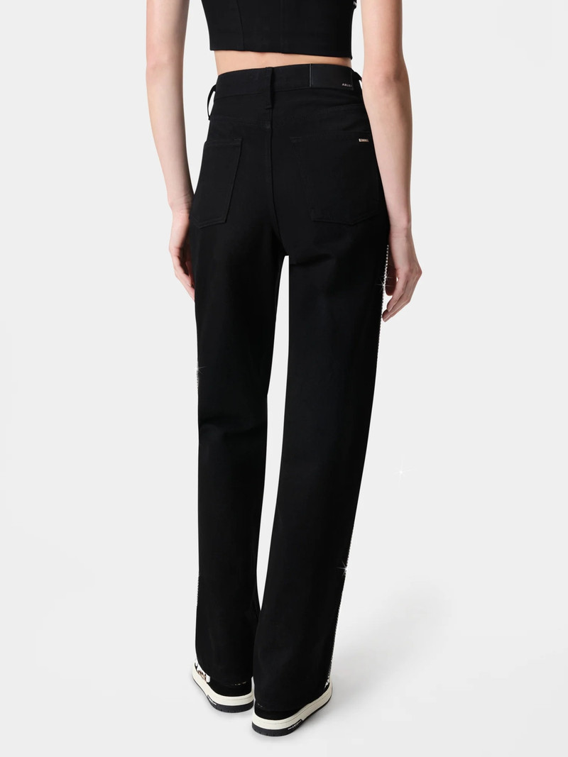 WOMEN'S CRYSTAL STRIPE WIDE STRAIGHT 3