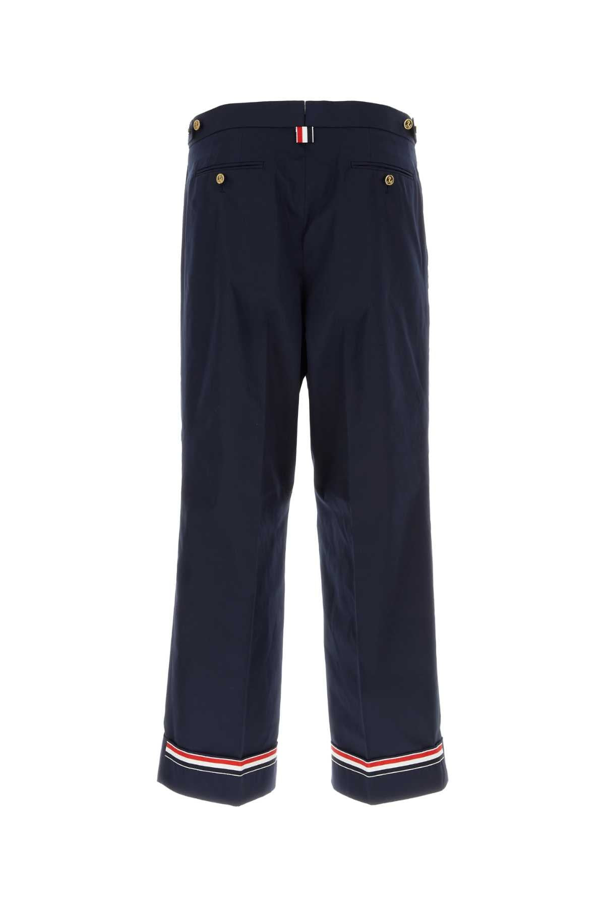 Thom Browne Men Navy Blue Polyester Blend Pant - 2